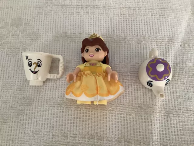 Lego Duplo Disney Princess Belle Figure + Teapots