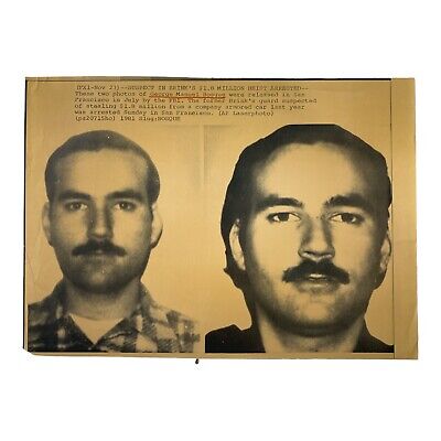 Vtg AP Wire Press Photo 1981 George Manuel Bisque Suspect  1.8 Million Heist