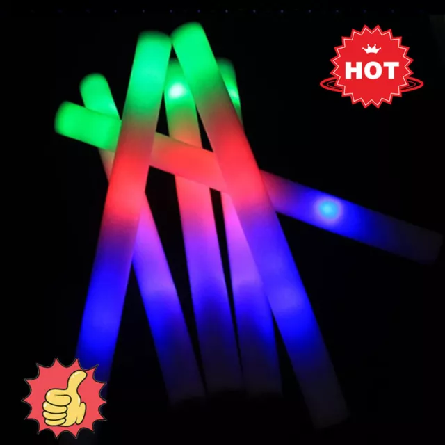 Buy Fun Central 6 Pack White LED Foam Sticks in Bulk for Birthdays,  Weddings, Raves, EDM Concerts 4th of July Glow in Dark Party Sensory Toys  for Kids Party Favors Online at