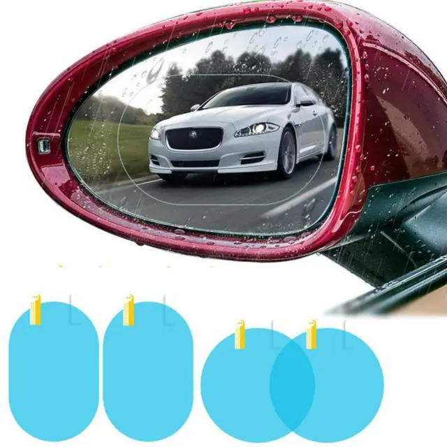 2pcs Car Rear View Mirror Film Rainproof Anti-Fog Hydrophobic Clear Sticker BEST