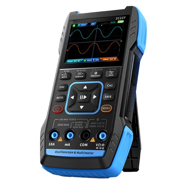 Oscilloscope Portable Multimètre Numérique - 10MHz 48MSa/s - 9999 Counts - Avec Sonde Température