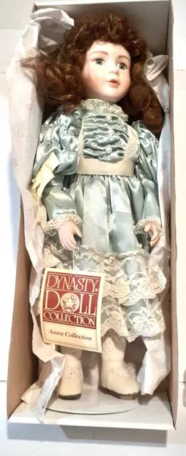 Dynasty Doll Anna Collection Porcelain Doll MARJORIE Hand Painted NIB (#615)