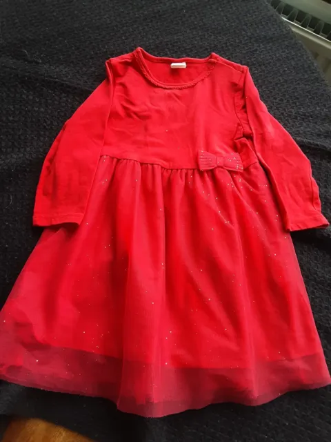 H&M ,Girls,  12-18 Months,  Sparkly Net Red Dress,