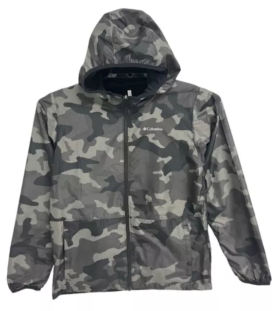 Columbia Boys Pixel Grabber Reversible Hoodie Jacket camouflage size LG