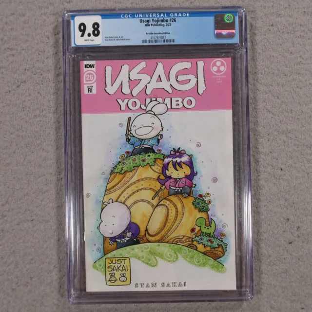 Usagi Yojimbo #26 1:10 Ratio Variant 2022 Stan Sakai IDW CGC 9.8