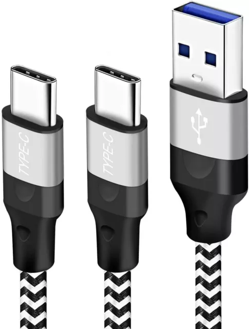 2x Cavo Caricabatterie USB Type C 2M Ricarica Rapida per Samsung Galaxy S20 S21