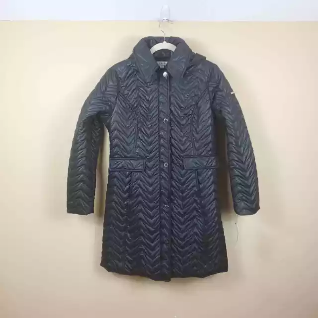 Via Spiga Chevron Quilted Water Resistant Coat Women's Size S