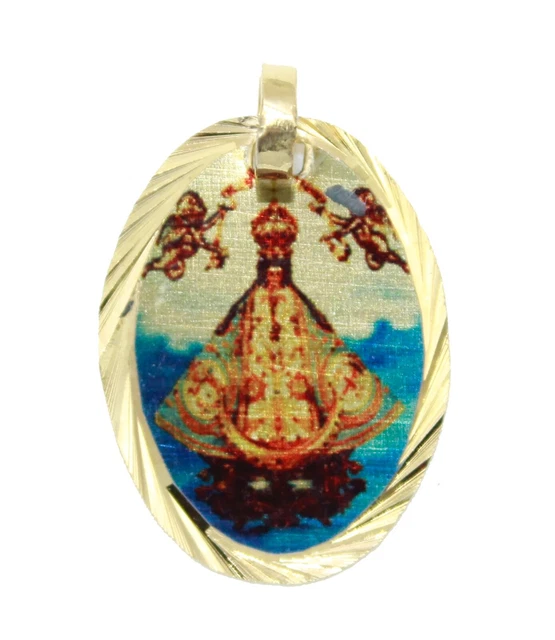VIRGEN SAN JUAN De Los Lagos 18k Gold Plated Medal with 20 inch Chain £