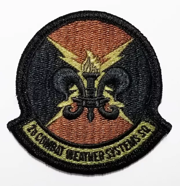 Air Force 2nd Combat Weather System Squadron Subdued Spice Brown Hook Back Patch