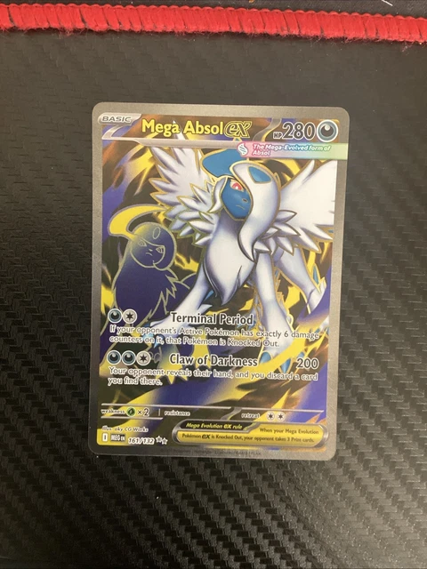 Mega Evolved Absol MEGA ABSOL EX 2025 Pokemon TCG Mega Evolution #161/132 Ultra Rare Full ...