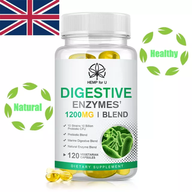 Digestive Enzymes Probiotics Tablets Healthy Gut & Immune Support 120Capsules