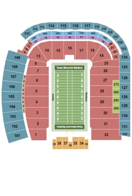 2 - texas longhorns football tickets Vs Iowa St 10/15 50 Yd Line