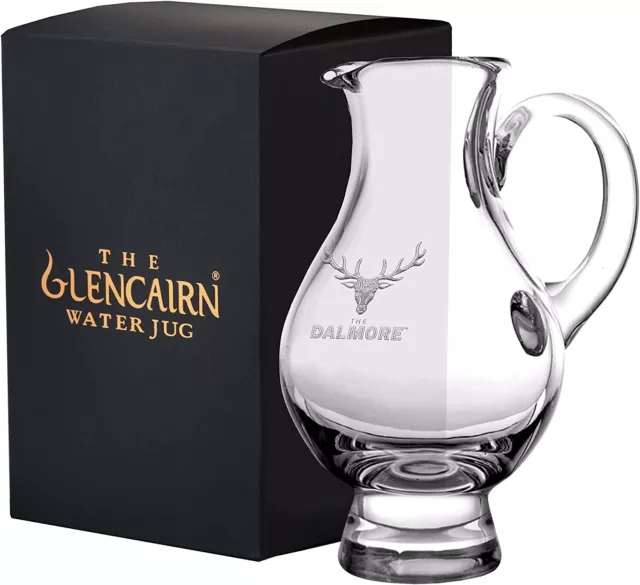 Dalmore Logo 2 Glass, Iona Jug, and Flight Tray Scotch Whisky Glencairn Set 3