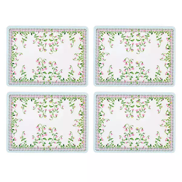 Cath Kidston Twin Flowers Set of 4 Cork Backed Placemats