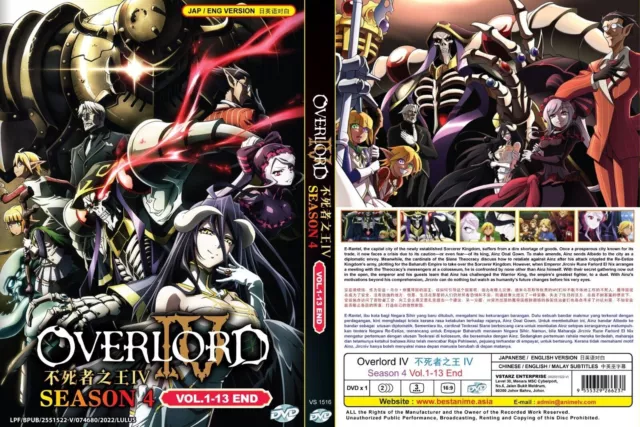 ANIME DVD Overlord Season 1-4 (1-52End+2 Movie) ENGLISH DUBBED