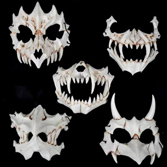 Halloween Demon Mask Carnival Werewolf Skull Mask Cosplay Costumes Mask Fa~AY