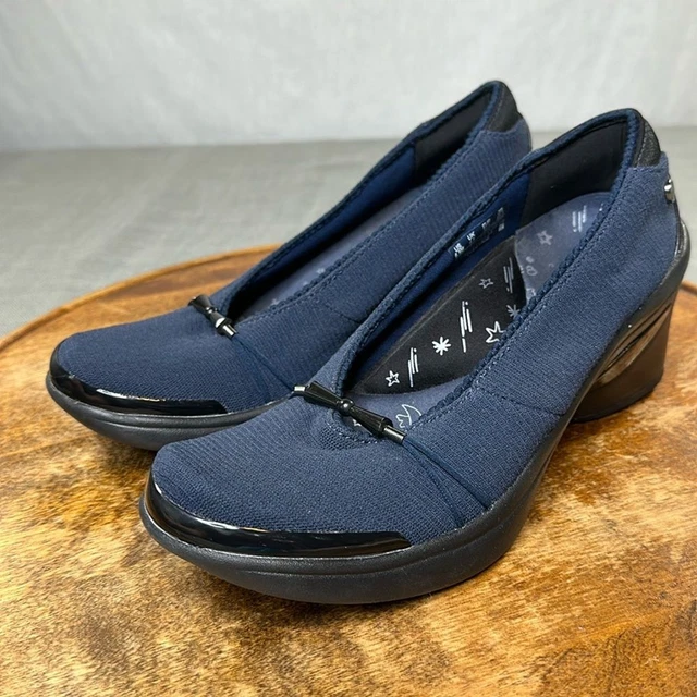 BZEES SHOES WOMENS 6.5M Electric Blue Wedge Block Heel Comfort Pump 38.00 PicClick