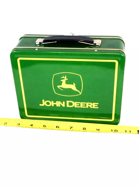 John Deere ''Lunchtime'' Metal Lunchbox 6x8x3 Good Times Tractor Father Son 