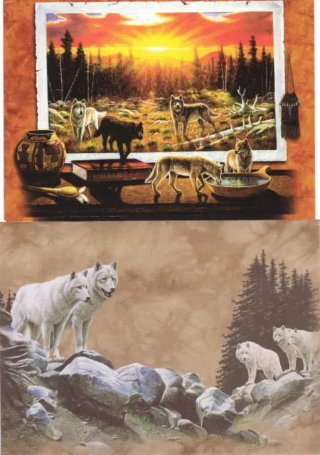 Motif Loup Carte Postale De Arbre Free Greetings Avec Enveloppe Nr.1