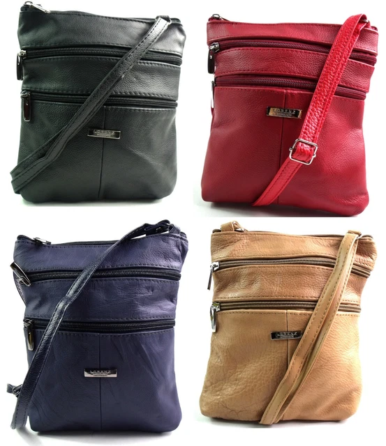 Femmes Véritable Cuir Véritable Souple Croisé Corps bag Épaule bag Sac à Main