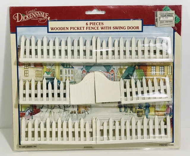 Lemax Village Collection Wooden Picket Fence Swing Door 44090 Dickensvale 1994