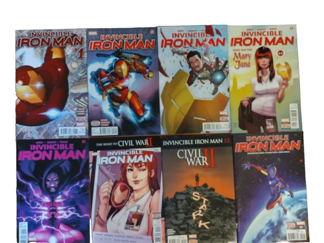 INVINCIBLE IRON MAN Lot Of 8 Includes 1-5 #10 NM 1st Print 2nd App RIRI WILLIAMS