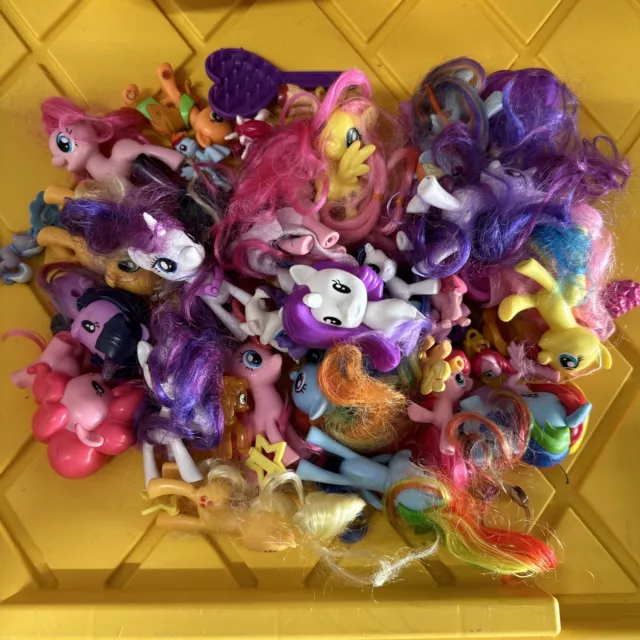 My Little Pony Figurines Mixed Lot of 20+ Various Sizes MLP Brushable read  desc.