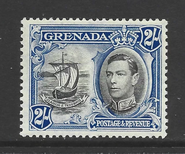 Grenada 1938/50 2/- Black & Ultra KGVI - Perf 13½ x 12½ - SG 161a - FM