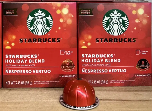 Starbucks Holiday Blend For Nespresso Vertuo  (16-count single serve capsules)