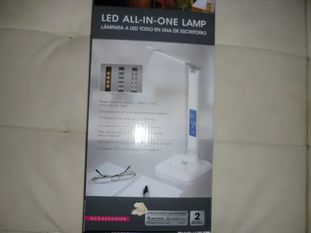 All in One LED Desk Lamp with digital clock, temperature and calendar NEW