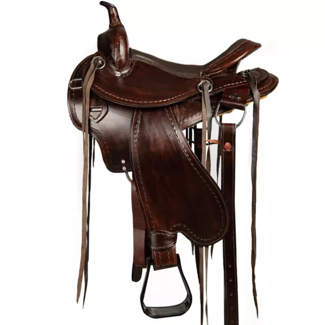 Western Tennessee Trail Gaited Horse Saddle WESTERN TRAIL Leather  Size 10" - 18
