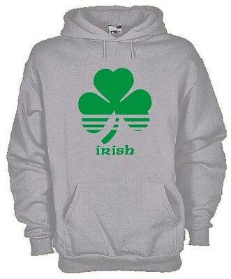 Felpa Cappuccio Nazioni Kn06 Irish Trifoglio Ireland Hoodie Celtic