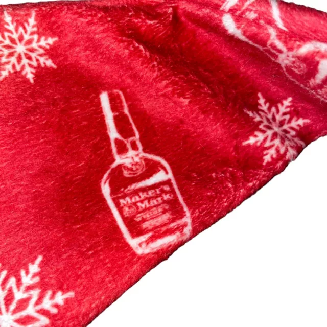 Makers Mark 2013 Kentucky Bourbon Bottle Cover Nightcap Santa Hat Red White Wine 3
