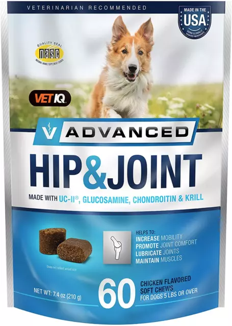 Vet Recommended Hip and Joint Supplement for Dogs, Chicken Flavored Soft Chews