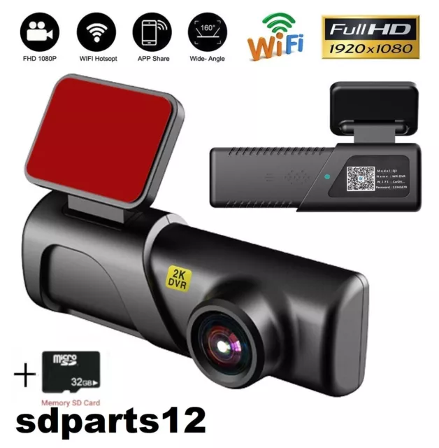 Wi Fi Caméra Voiture Tableau de Bord Full HD 1080P Enregistreur Vidéo Dashcam