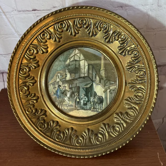 Vintage Decor Brass Plate England