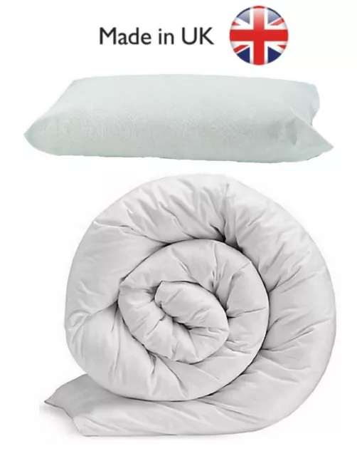 Luxury Cot Bed Duvet Quilt + Pillow Baby Toddler Junior Anti-Allergy All Seasons