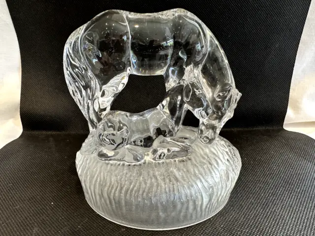RCR Royal Crystal Rock-  Horse & Fowl - Figurine Glass Lead Crystal - Italian