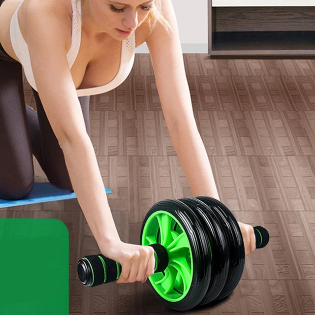 3 Wheels Exercise Training Workout Machines Home Core Ab Trainer Men Women