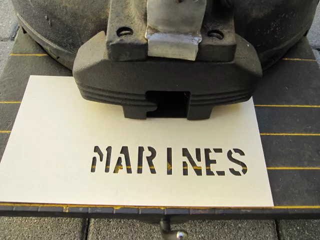 Stencil Lackier Schablone MARINES 1 3/4" US Car Army USMC Vietnam Navy WK2