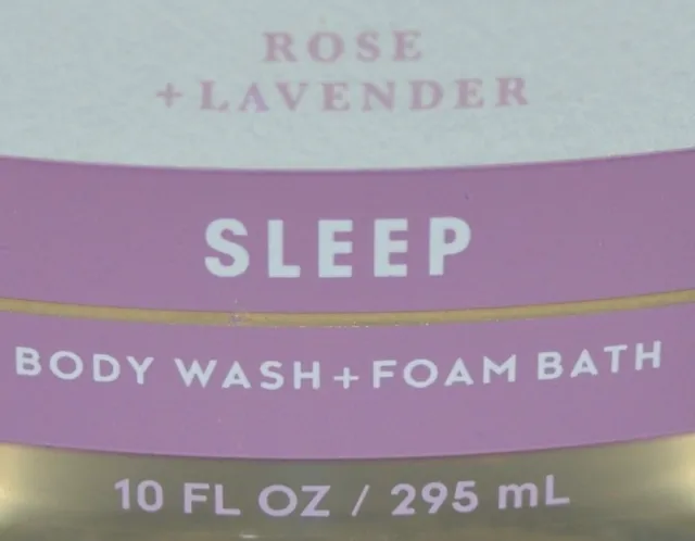 3 Bath & Body Works Aromatherapy Sleep Rose Lavender Wash Foam Shower Gel 10Oz 3