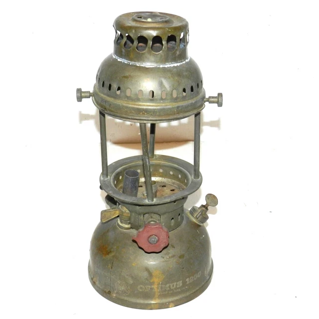 ANTIQUE OPTIMUS 1200 Kerosene Lantern Made In Sweden Brass! Shell Only