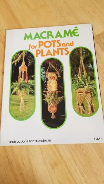 MACRAME For POTS and PLANTS Vintage Craft Booklet B Seymour 1977 19 page # 2