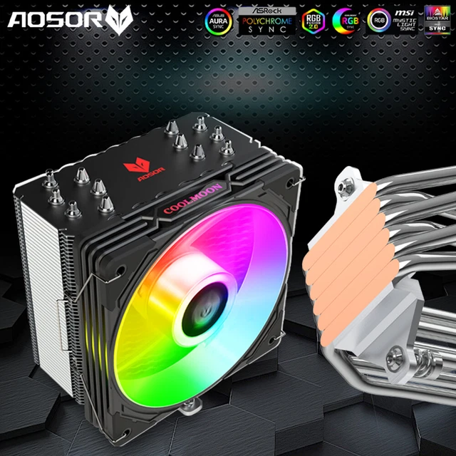ARGB CPU COOLER 6 Heat Pipe CPU Cooler Radiator Cooling Fan Radiator ...