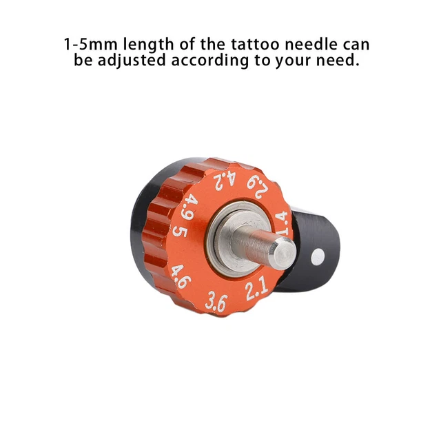 (Arancione) 1-5 mm macchina tatuaggio macchina per tatuaggi in lega regolabile a trazione diretta BGS