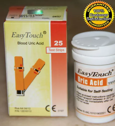 1 box (25 test strips) Blood Uric Acid Test Strip Easy Touch EasyTouch Original