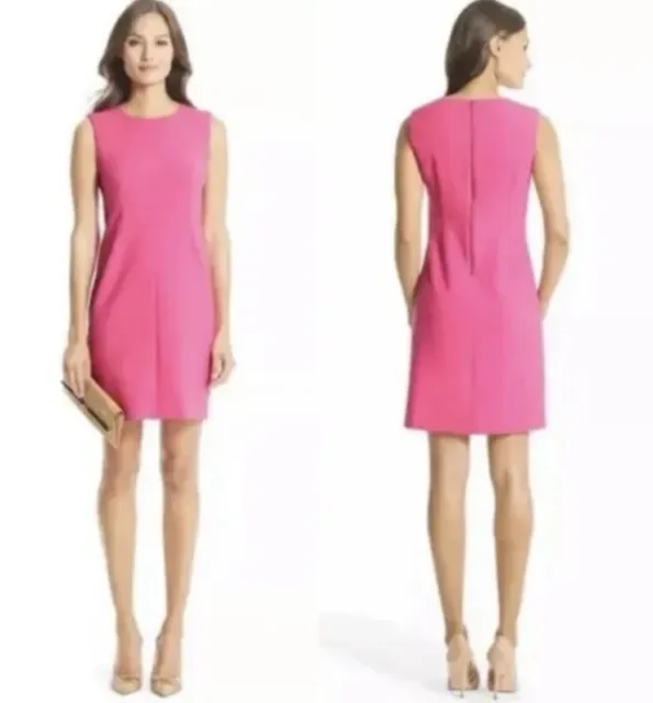 $348 DIANE VON FURSTENBERG Pink BARBIE Carrie Sleeveless  Sheath Dress Size 8