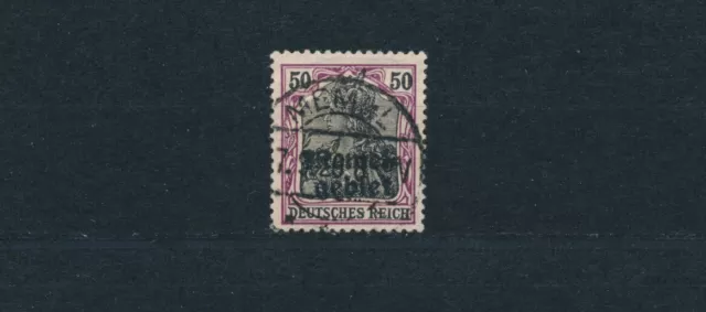 Memel 50 Pfennig Germania 1920 gute Type Michel 7 y Attest (S21255)