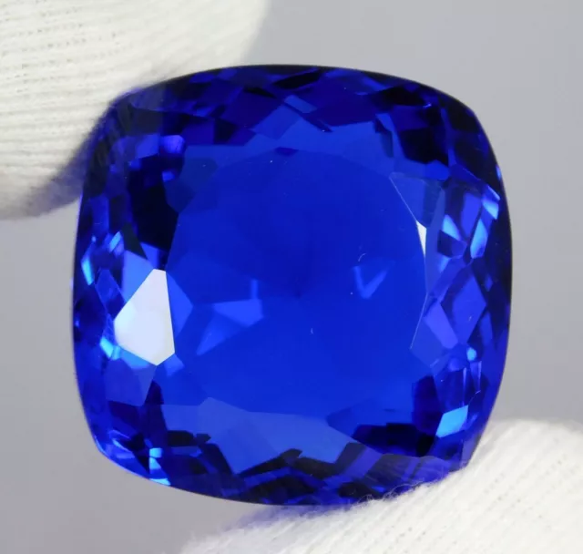 Certifié 123,95 ct forme de coussin naturel bleu tanzanite pierre précieuse...