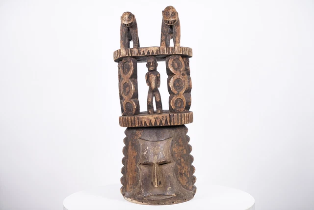 Igbo Figural Helmet Mask 23.5" - Nigeria - African Tribal Art